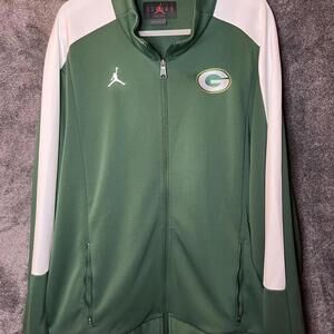 Jordan Brand Green Bay Packers Track Jacket 3XL XXXL Green Gold 🏈